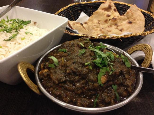 Lam Saag and rice from the Spice of Life