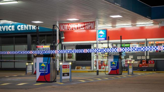 Police are hunting a group of men who robbed a Blacktown service station at gunpoint. Picture: Dean Asher