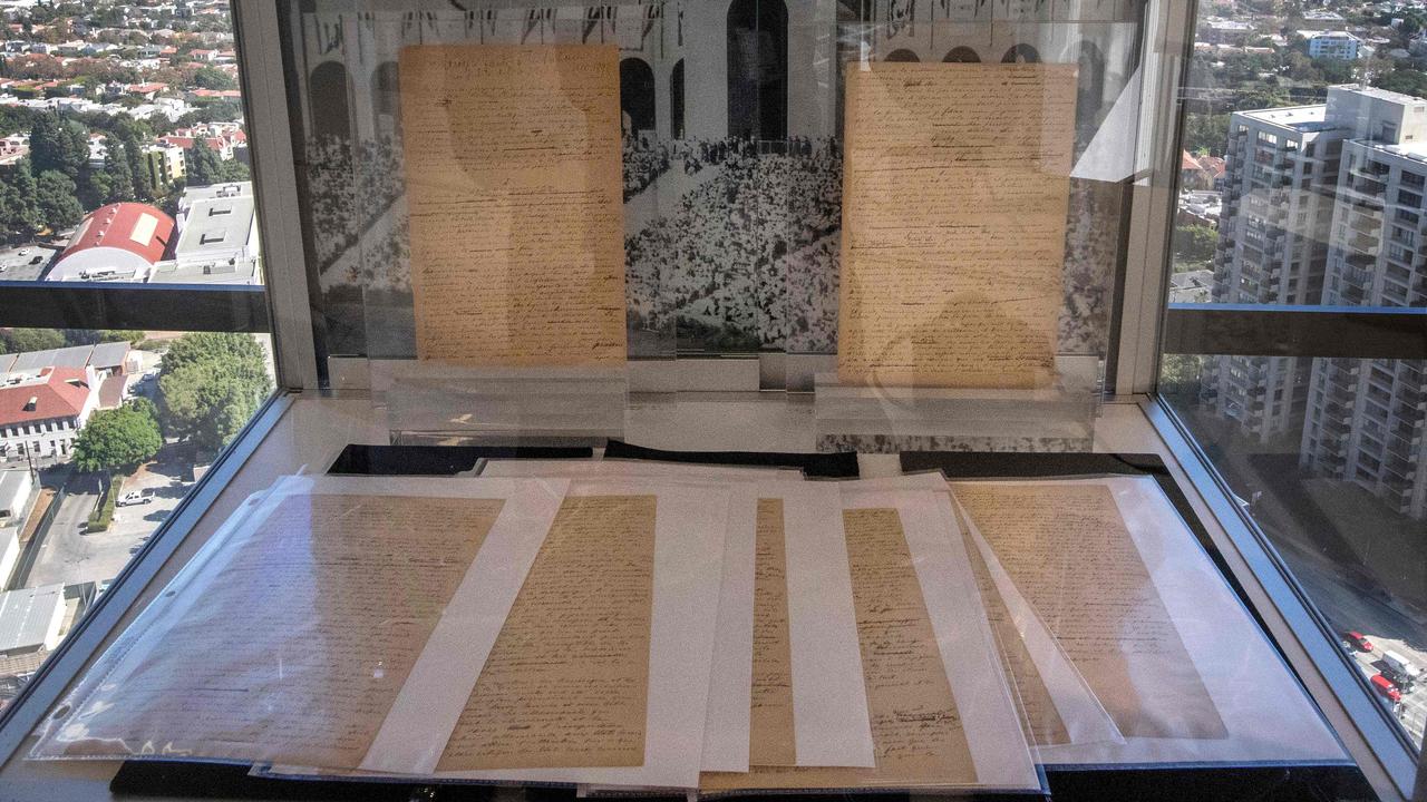 The original Olympic Games manifesto, written in 1892. Picture: AFP