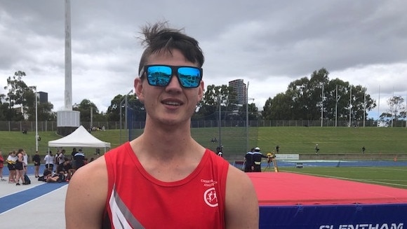 High jumper Robbie Cullen after his win.