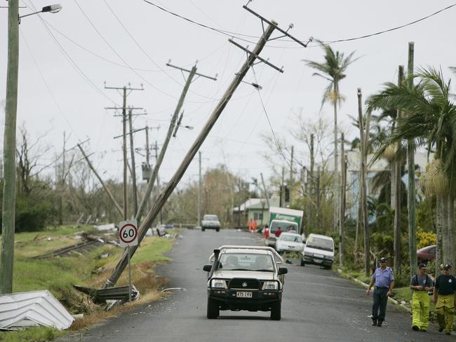 Climate change scientists believes cyclones will become more powerful as the global temperature warms. More damage is expected in tropical areas of Australia. Innisfail, south of Cairns, was badly damaged by category 5 Cyclone Larry in 2006.