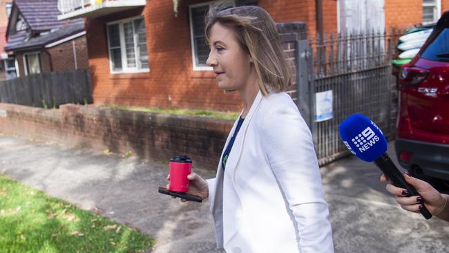 Minister for Transport Jo Haylen leaves her inner west home this morning. Photo Jeremy Piper