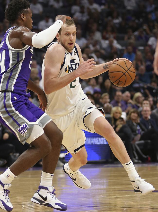 Joe Ingles piled the pressure on the Sacramento Kings. Picture: AP