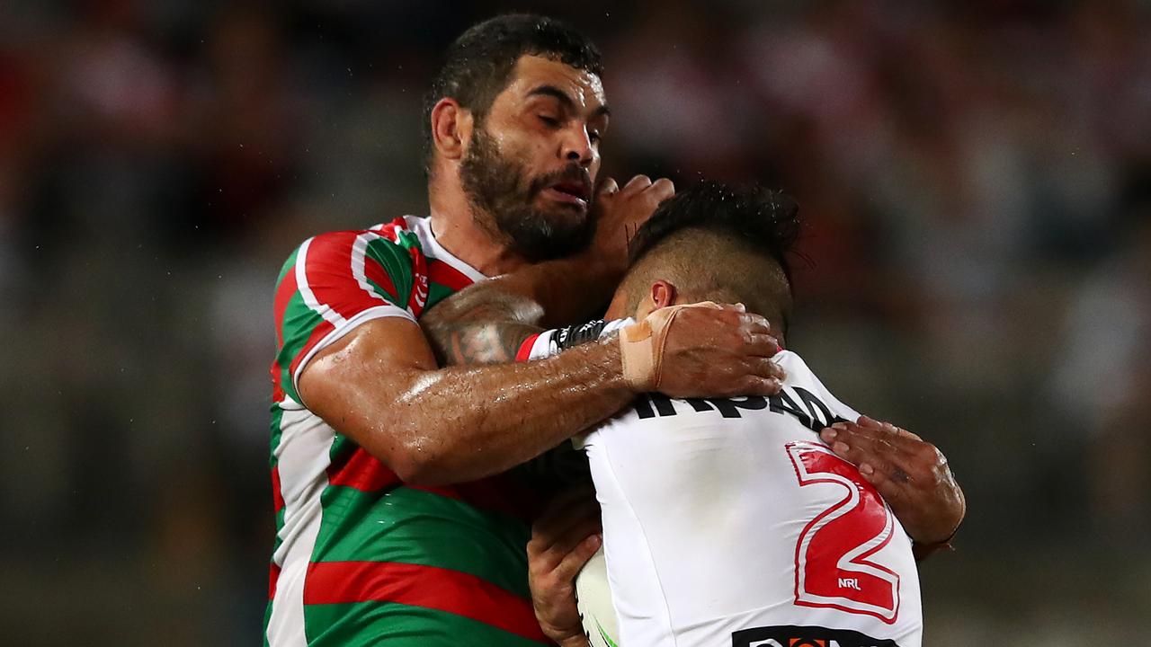 Greg Inglis missed six tackles against the Dragons.