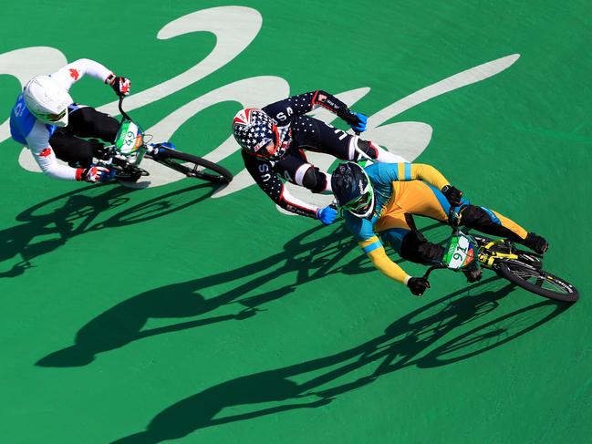 Sam Willoughby in action during the semi-finals at the Olympic BMX Centre. Picture: Adam Head