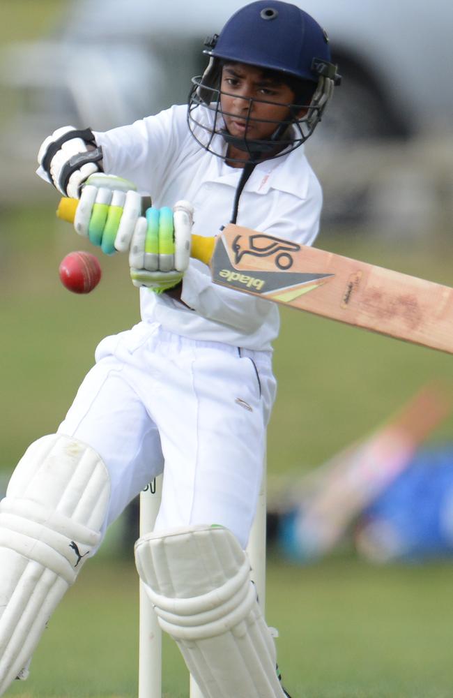 Flashback: Ashley Chandrasinghe playing junior cricket for Berwick Springs in 2012.