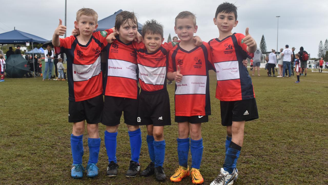 Cooroora United FC under 7s at the Morey Tonen Carnival at Kawana on August 13, 2022. Picture: Eddie Franklin.