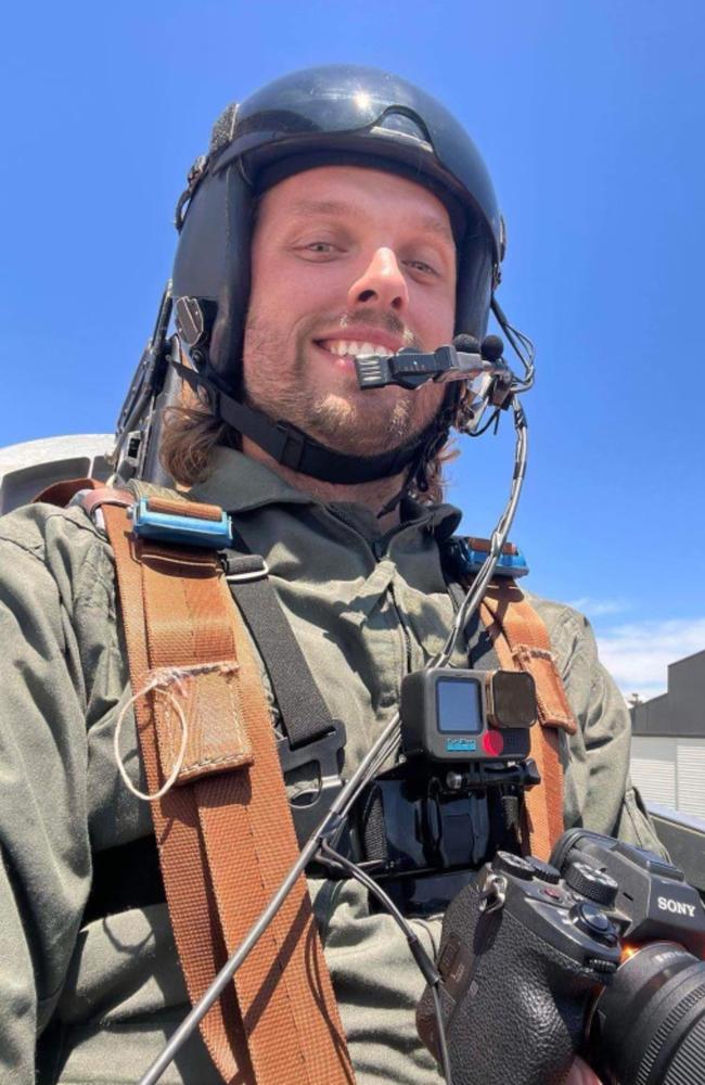 Cameraman James Rose was killed when a plane he was flying in crashed into another over Port Phillip Bay on November 19, 2023. Picture: Supplied.