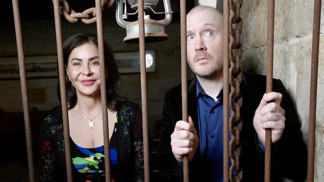 Catarina Ligato and her ghost-hunting partner James Jennings visit haunted spots. Picture: Supplied