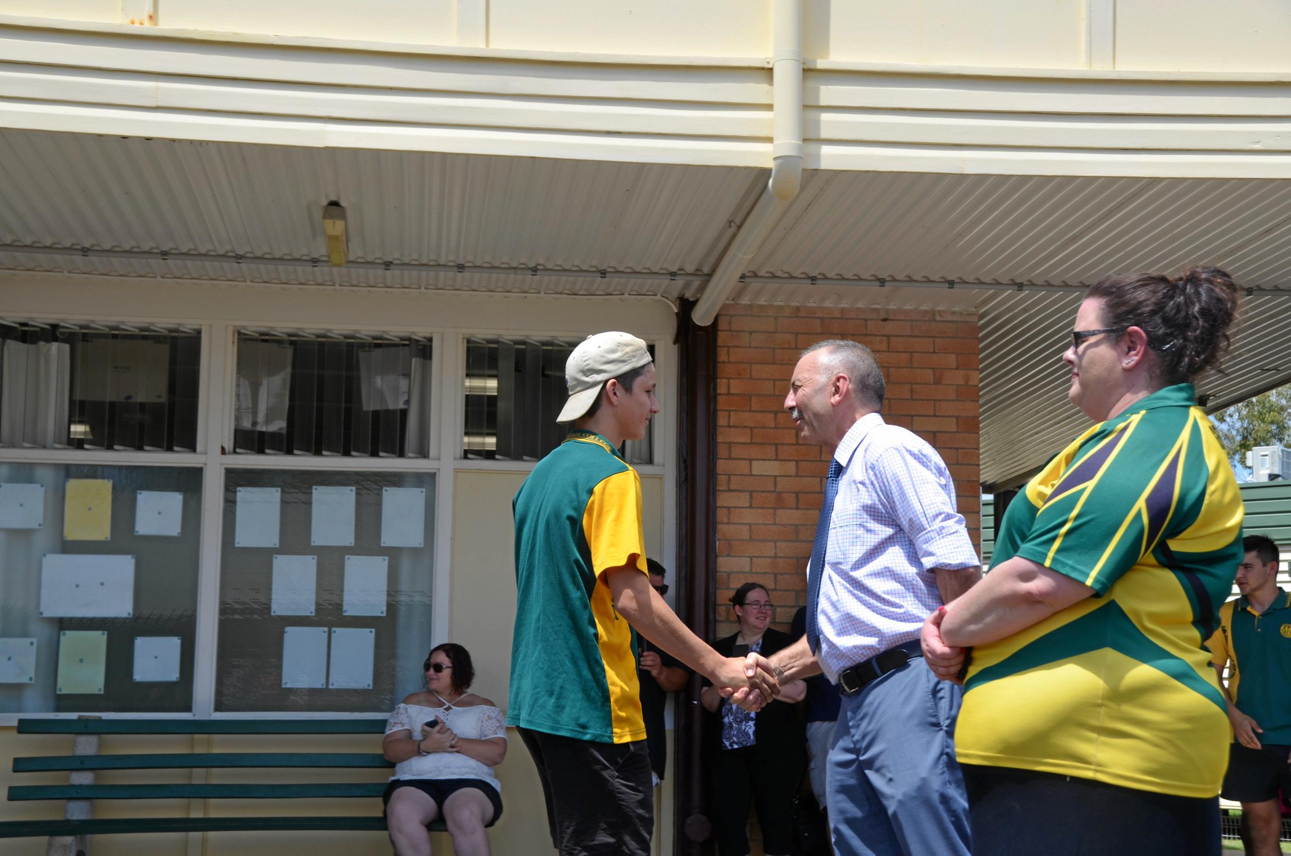 Burnett State College had 39 Year 12 graduates ring the school bell before they walked out the gates as students for the last time. Picture: Felicity Ripper