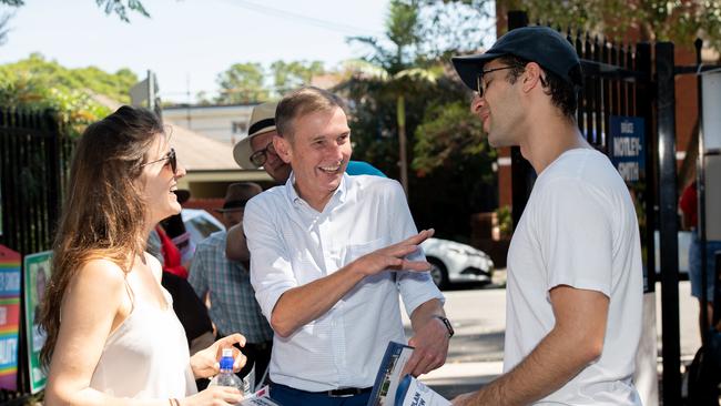 Coogee state Liberal MP Bruce Notley-Smith on the campaign trail. Photo: Monique Harmer.