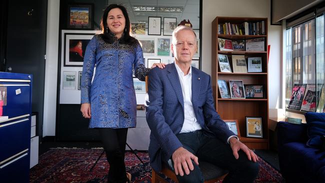 Tania De Jong and Peter Hunt in their office in Melbourne. Picture: NCA NewsWire / Luis Enrique Ascui