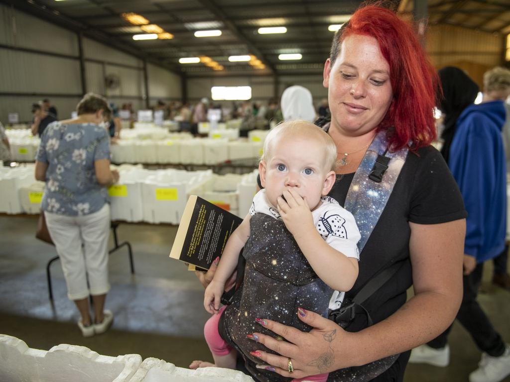 Haley Dancy with daughter Haidee Dancy at the Chronicle Lifeline Bookfest 2022. Saturday, March 5, 2022. Picture: Nev Madsen.