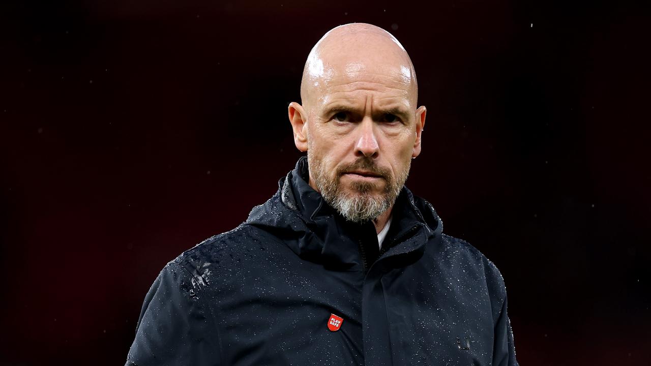 MANCHESTER, ENGLAND - SEPTEMBER 29: Erik ten Hag, Manager of Manchester United, reacts after the Premier League match between Manchester United FC and Tottenham Hotspur FC at Old Trafford on September 29, 2024 in Manchester, England. (Photo by Carl Recine/Getty Images)