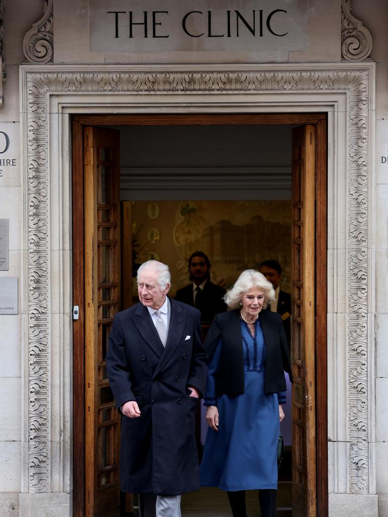 King Charles departs The London Clinic after receiving treatment for an enlarged prostate at on January 29. Picture: Chris Jackson/Getty Images