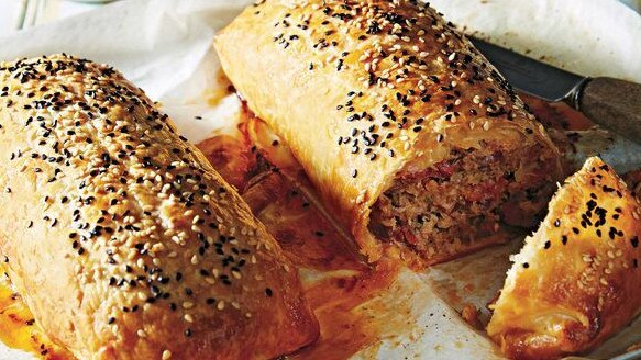 A family-sized sausage roll is a great dinner option.