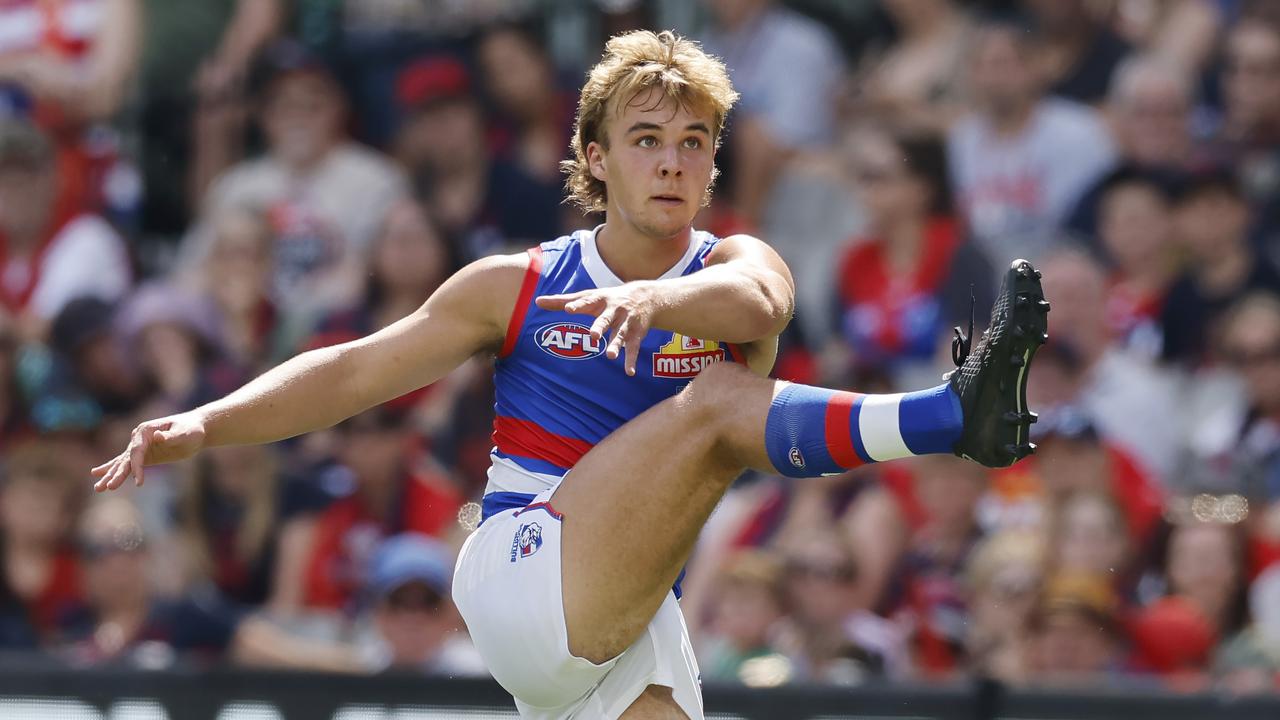 Ryley Sanders in action in his AFL debut. Picture: Michael Klein