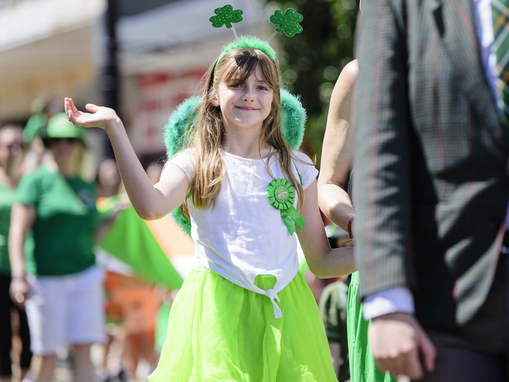 Trudie Vanderham in the Darling Downs Irish Club St Patrick's Day parade, Sunday, March 16, 2025. Picture: Kevin Farmer