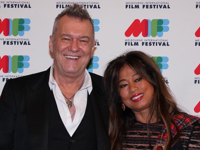 Jimmy Barnes and his wife Jane Mahoney. Picture: AAP/Stefan Postles