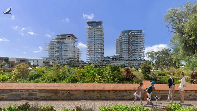 An artist’s impression of a proposed 20-storey residential tower Glenside. Picture: Hames Sharley / URPS