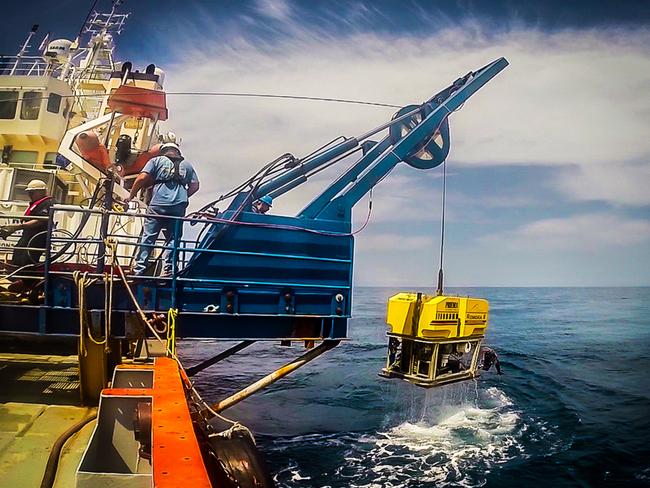 Phoenix International's Remora 3 remotely operated vehicle being deployed on a mission. Picture: Supplied