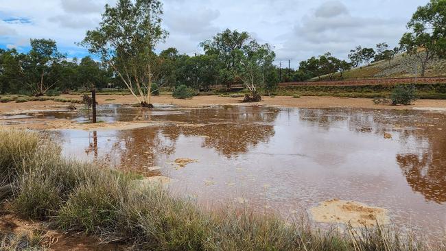 Alice Springs' Todd River in flow. Picture: Supplied