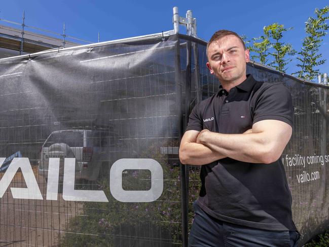 Vailo Founder Aaron Hickmann outside of his Wayville business location.  Pictured on Jan 2nd 2024. Picture: Ben Clark