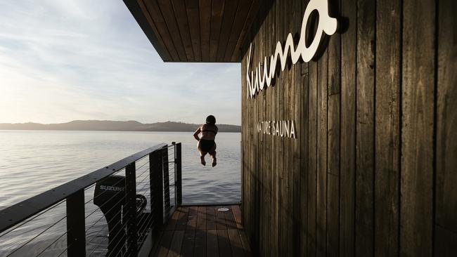 Kuuma Nature Sauna, Australia’s first mobile floating sauna.