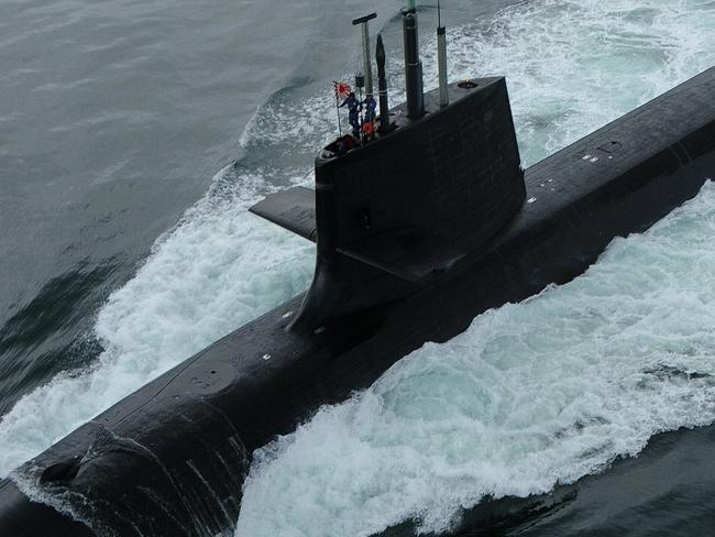 A Japanese Soryu Class submarine pictured at sea. Picture: Supplied