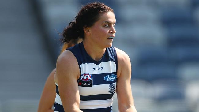 Meg McDonald has been a key member of Geelong’s inaugural AFLW side. Picture: Getty Images. 