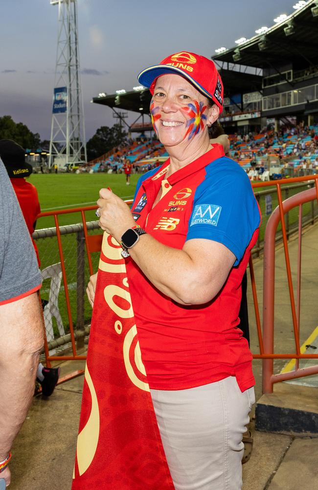 Fans at the Gold Coast Suns v Western Bulldogs 2025 AFL match at TIO Stadium. Picture: Pema Tamang Pakhrin