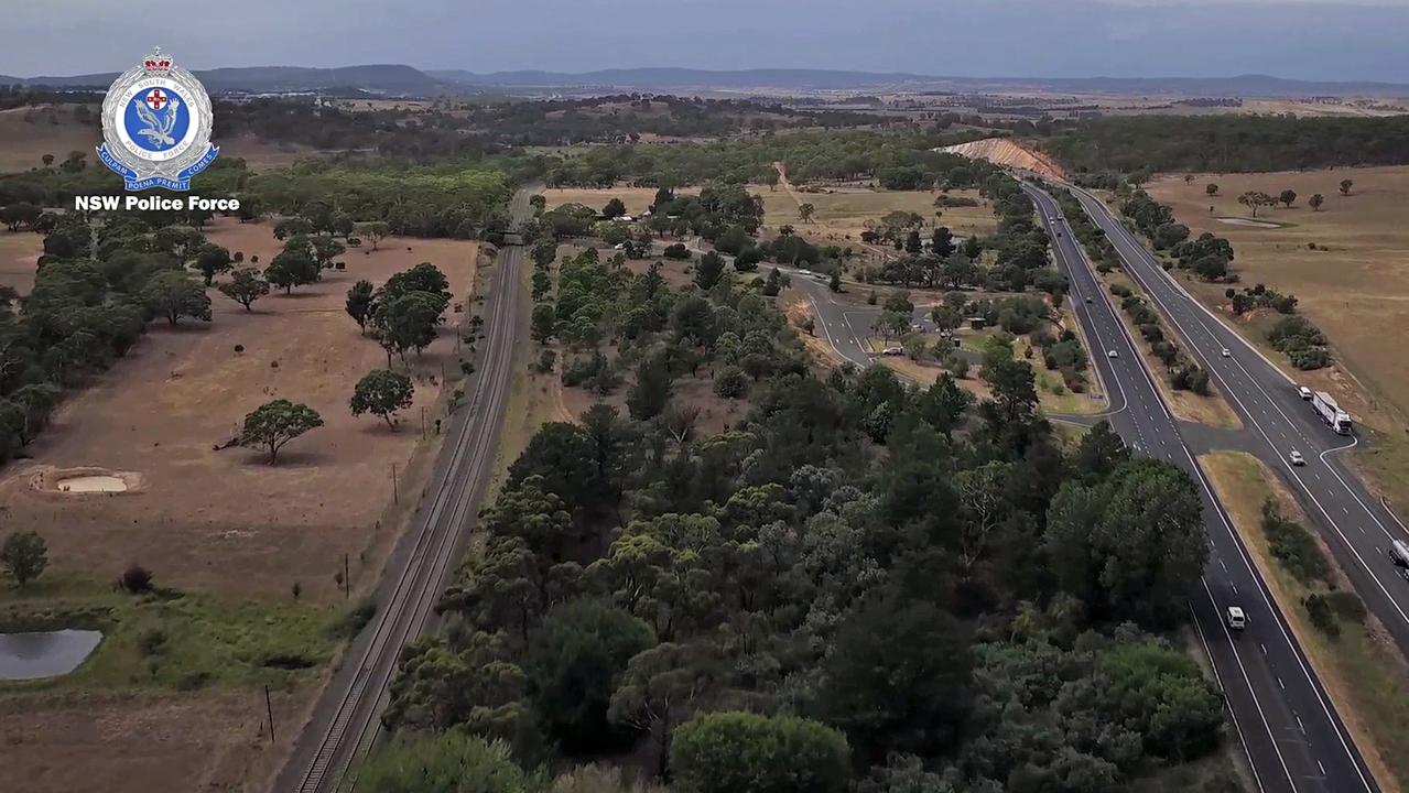 Detectives conducted a forensic search of bushland about 16km southwest of Goulburn as part of the investigation into the suspicious disappearance of Samah Baker. Picture: NSW Police