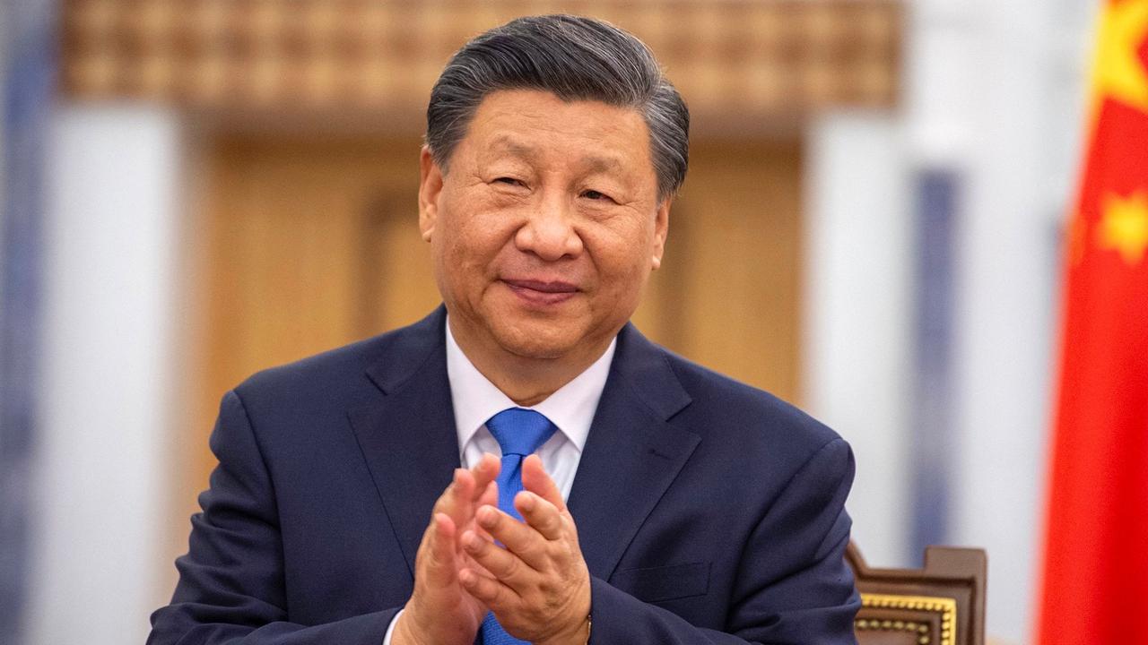 China's President Xi Jinping may be reluctant to start war with Taiwan given China’s current economic position after Covid. Picture: AFP/Saudi Royal Palace/Bandar Al-Jaloud