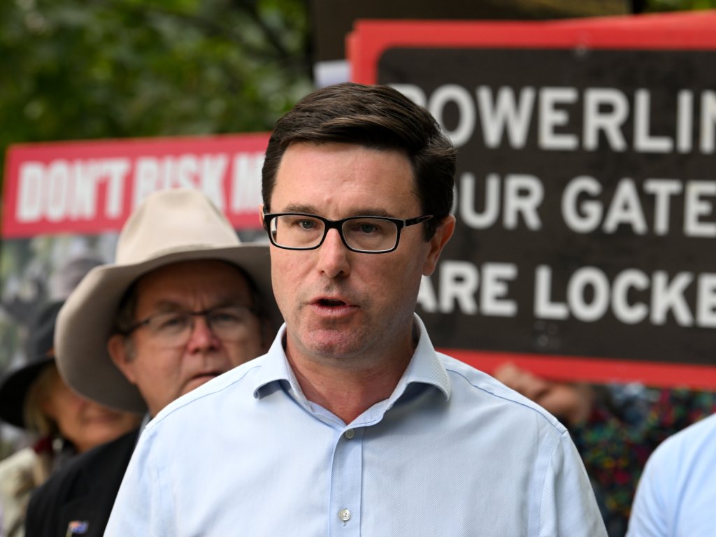 BRISBANE, AUSTRALIA - NewsWire Photos - AUGUST 22, 2023. 

Nationals leader David Littleproud speaks during a rally criticising the Queensland governmentsÃ renewable energy projects.

Picture: Dan Peled / NCA NewsWire