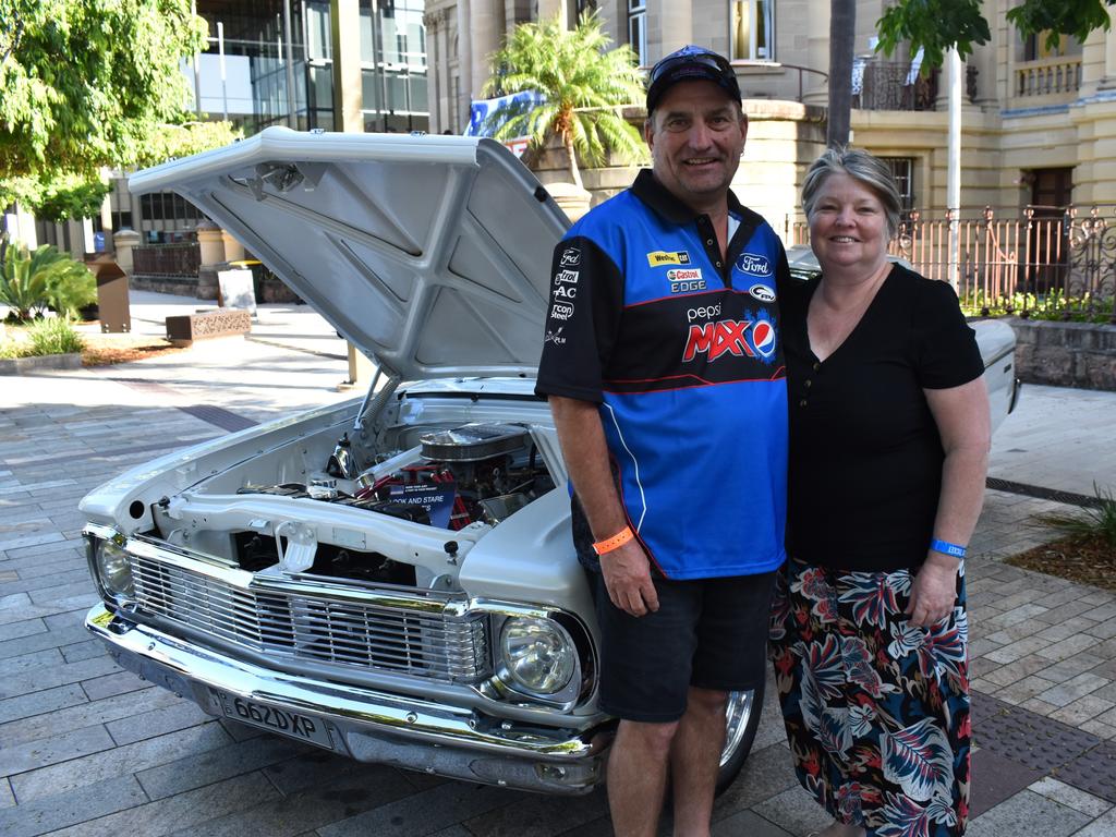 Darryl Brown and Jeanette Otto with their 1966 XP Hardtop at day three of Rockynats 2022.