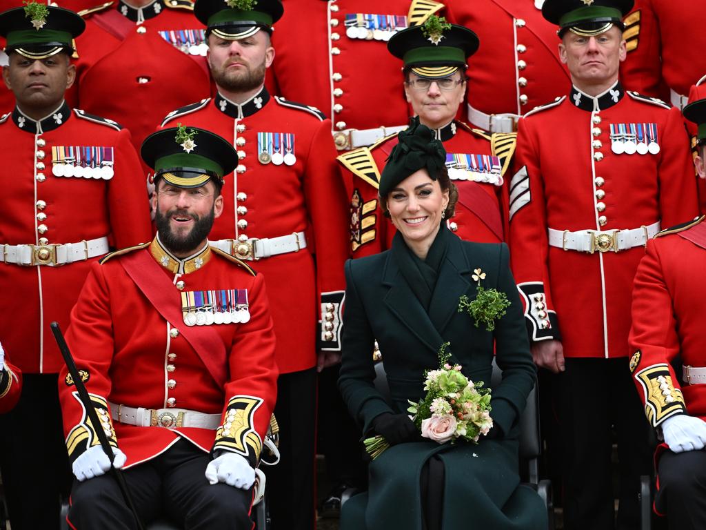 She even posed for the official Sergeants' Mess photo. Picture: Getty Images