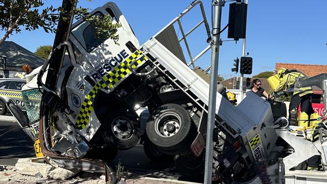 A truck crash on Brighton Road Wednesday 19/02/2025.