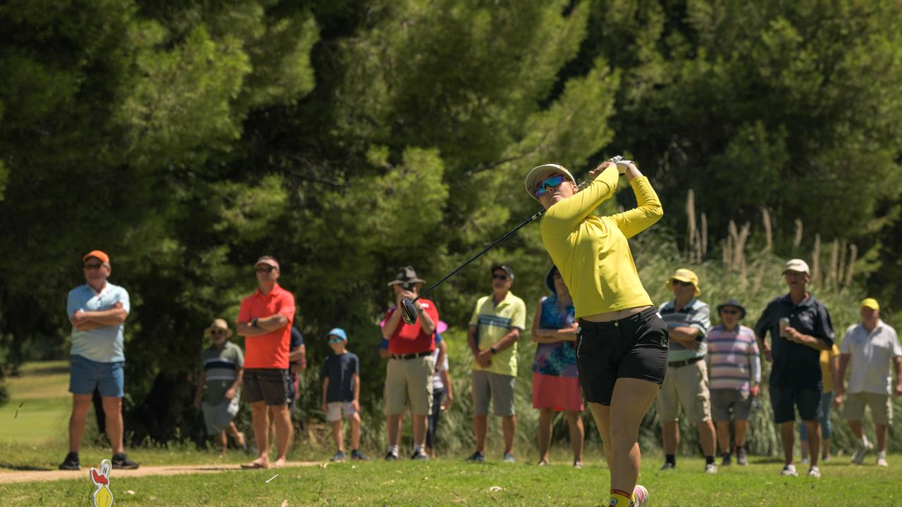 Hannah Green in action during the third round of TPS Murray River on Saturday. Picture: Golf Australia