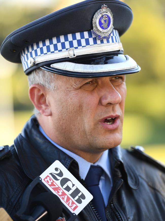 NSW Police Marine Area Command Detective Acting Superintendent Grant Healey. Picture: AAP Image/Dan Himbrechts