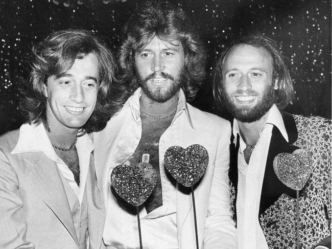 The Bee Gees band’s Robin, Barry and Maurice Gib in 1978.