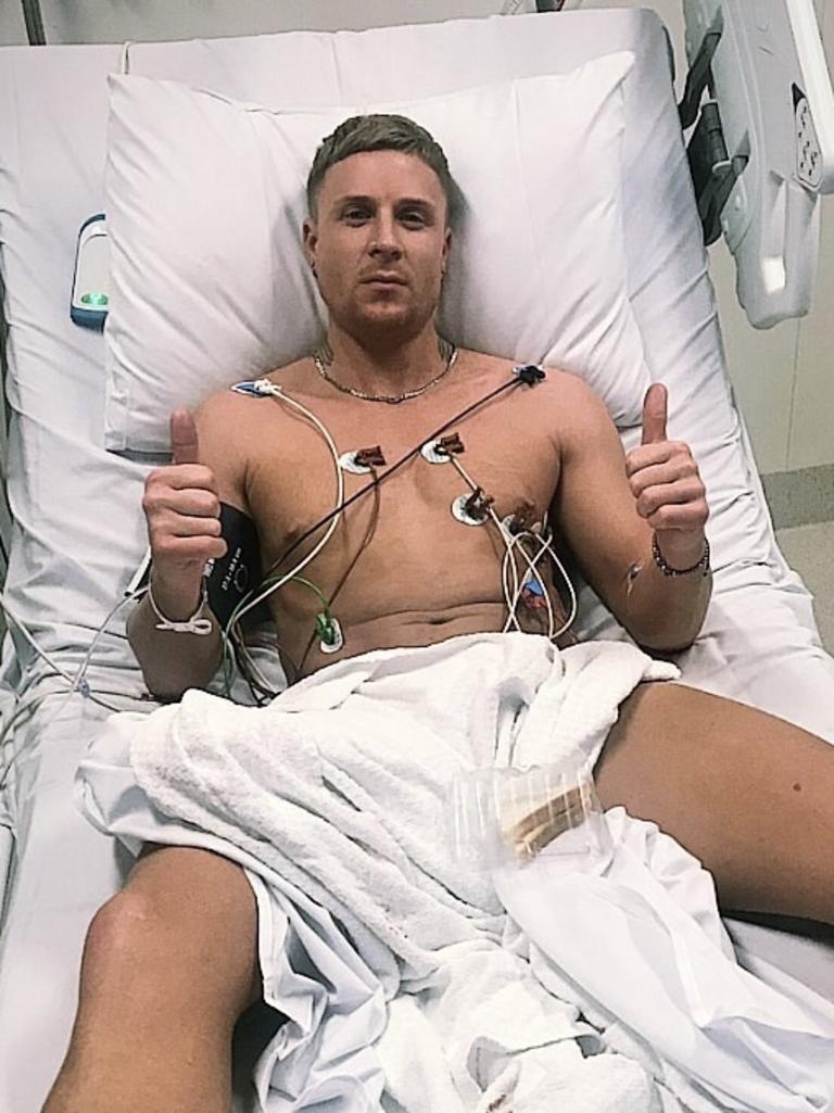 Paddy Colliar posted from his hospital bed. Picture: Instagram