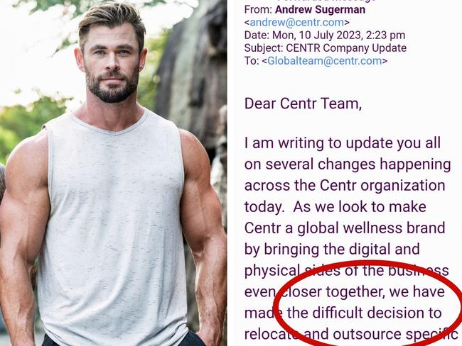 Centr CEO’s brutal email to sacked Aussies