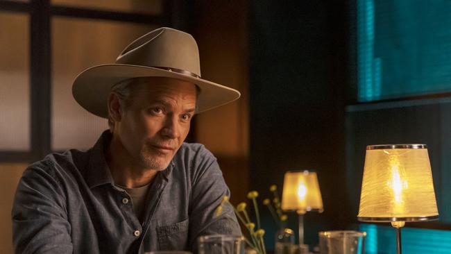 Timothy Olyphant as Raylan Givens in <span class="bold_review">Justified: City Primeval</span>