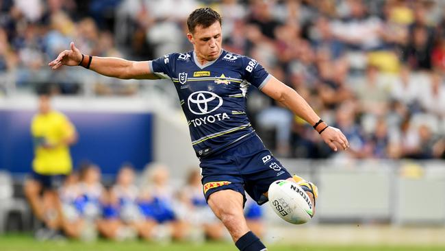 Scott Drinkwater. NRL; North Queensland Cowboys Vs Canterbury-Bankstown Bulldogs at Queensland Country Bank Stadium, Townsville. Picture: Alix Sweeney