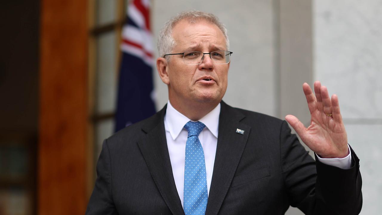 Prime Minister Scott Morrison confirmed booster shots would be available to the whole population from November 8. Picture: NCA NewsWire / Gary Ramage