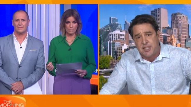 Morning Show hosts Larry Emdur and Kylie Gillies appeared stunned.