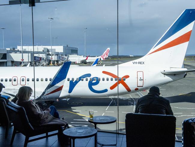 SYDNEY, AUSTRALIA. NewsWire Photos. July 30, 2024. Generics of Rex airlines at Sydney domestic airport. The Australian airline is forced into a trading halt amid questions about the airlineÃ&#149;s future. Picture: NewsWire / Jeremy Piper