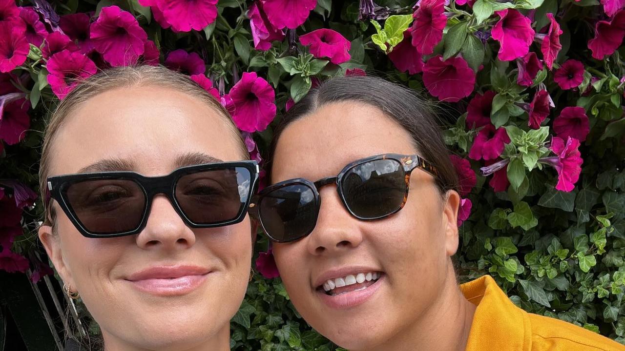 Sam Kerr and her partner Kristie Mewis announced the arrival of their first child on Thursday. Picture: Instagram