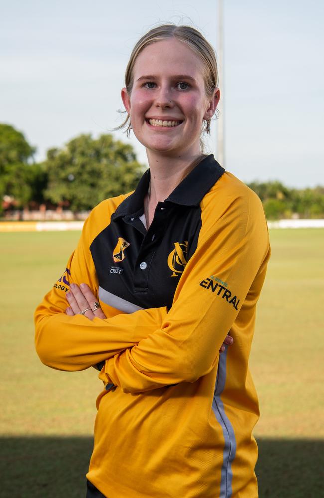 Ella Piccoli-Auckram from Nightcliff ahead of the 2024 Darwin &amp; Districts Cricket Competition. Picture: Pema Tamang Pakhrin