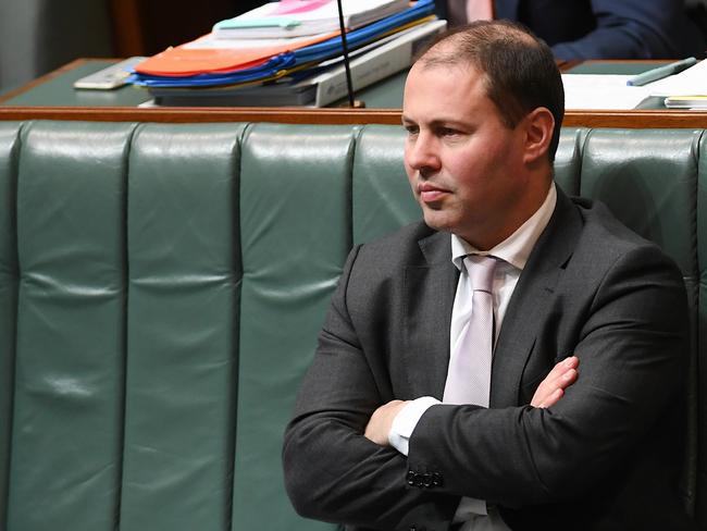 Josh Frydenberg in parliament yesterday. Picture:AAP
